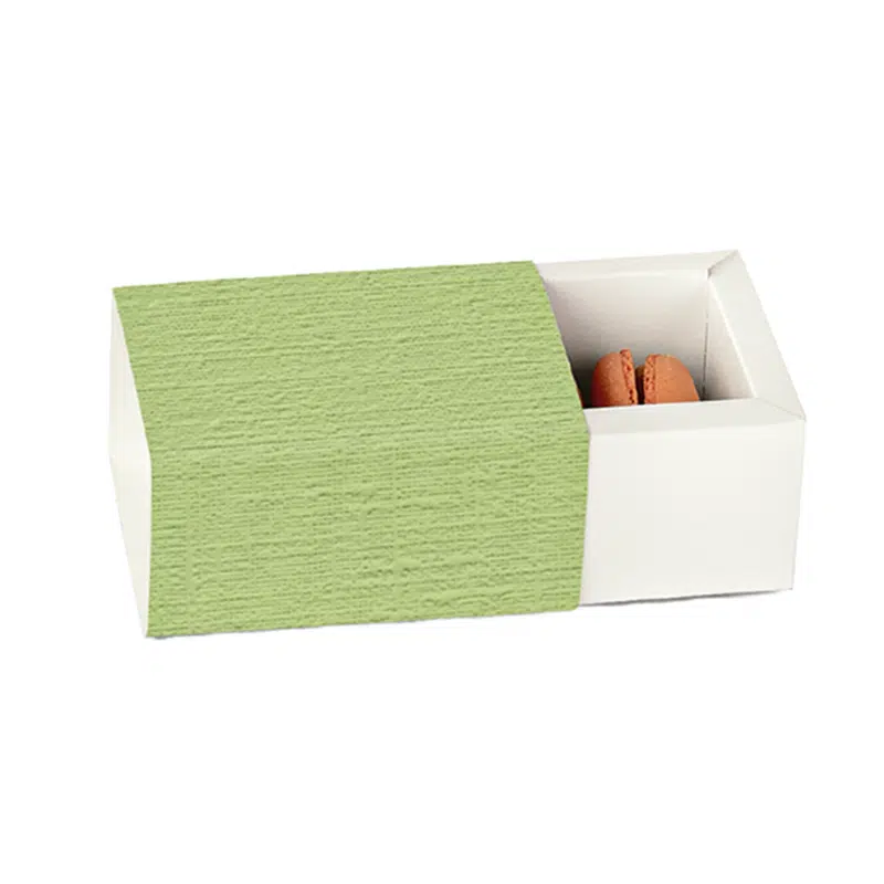Réglette macarons carton vert 160 x 100 x 50 mm par 10 – Image 2