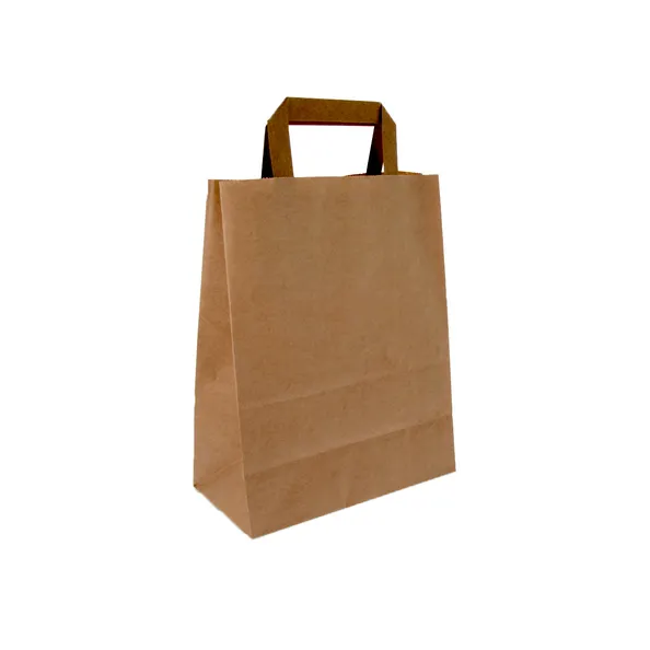 Papieren Draagtas Klein 22+10x28cm Bruin (250 stuks) – Image 2