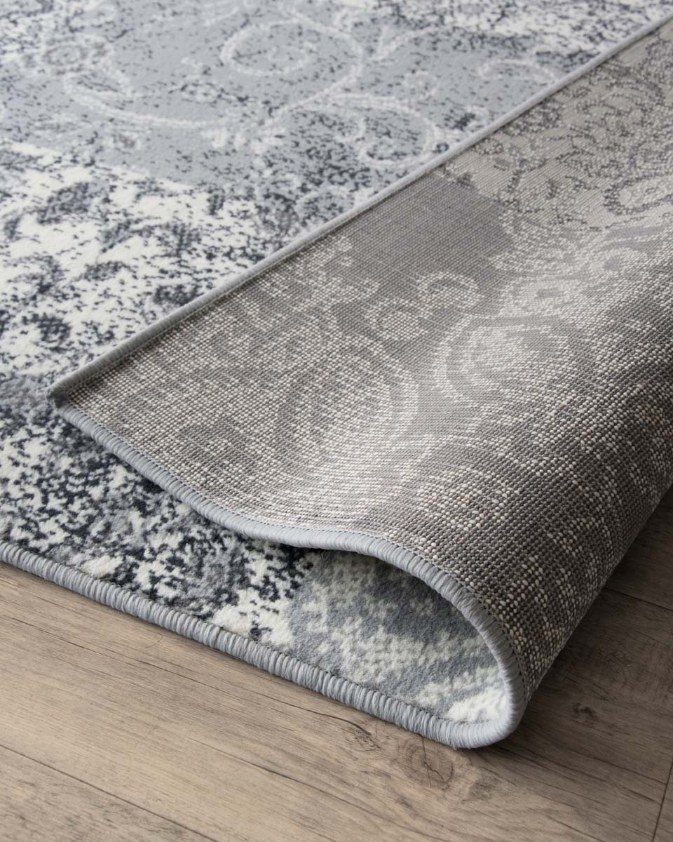Tapis patchwork Factum – gris clair – Image 3