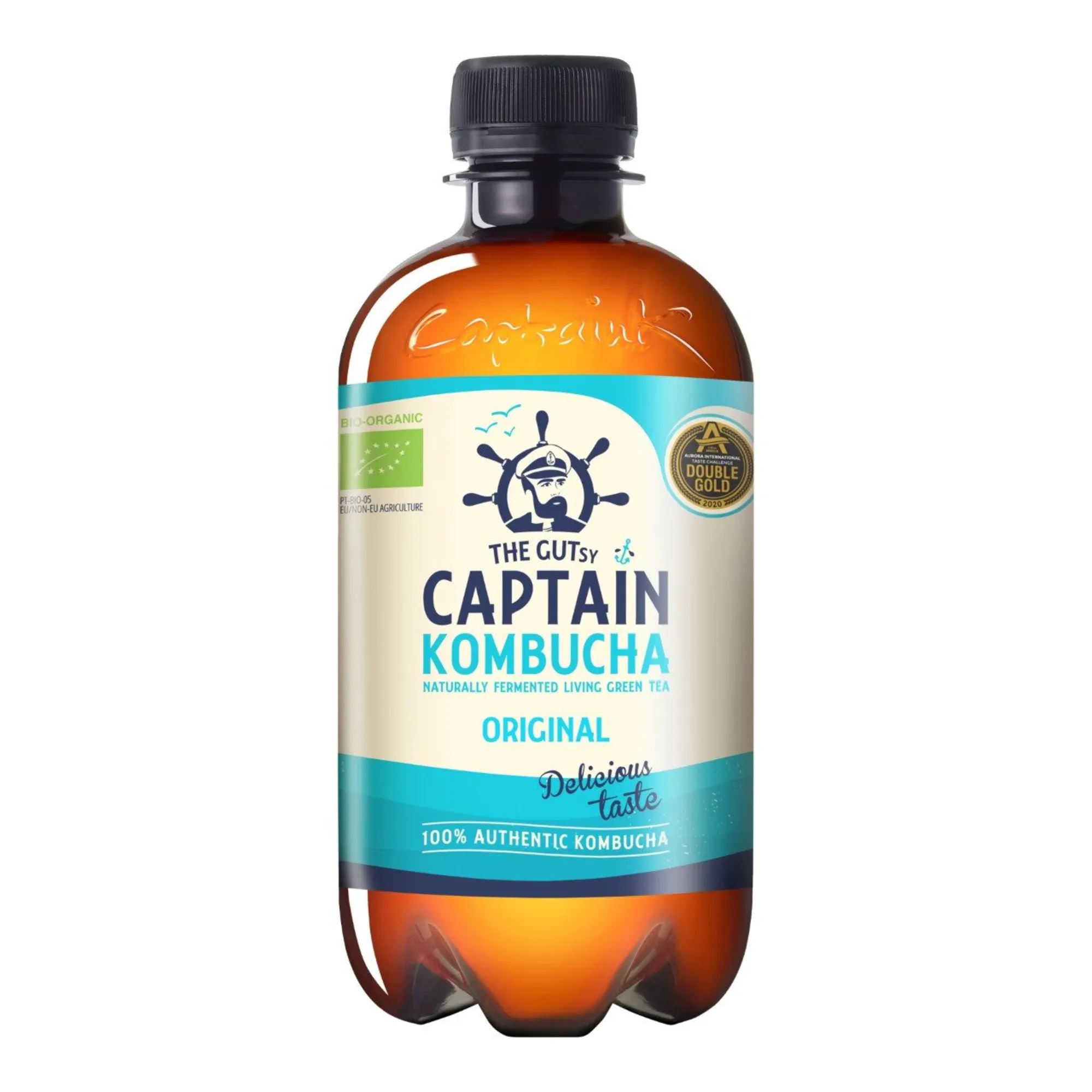 The Gutsy Captain Kombucha Original Bio (12X 400ml) (Bol) – Image 2