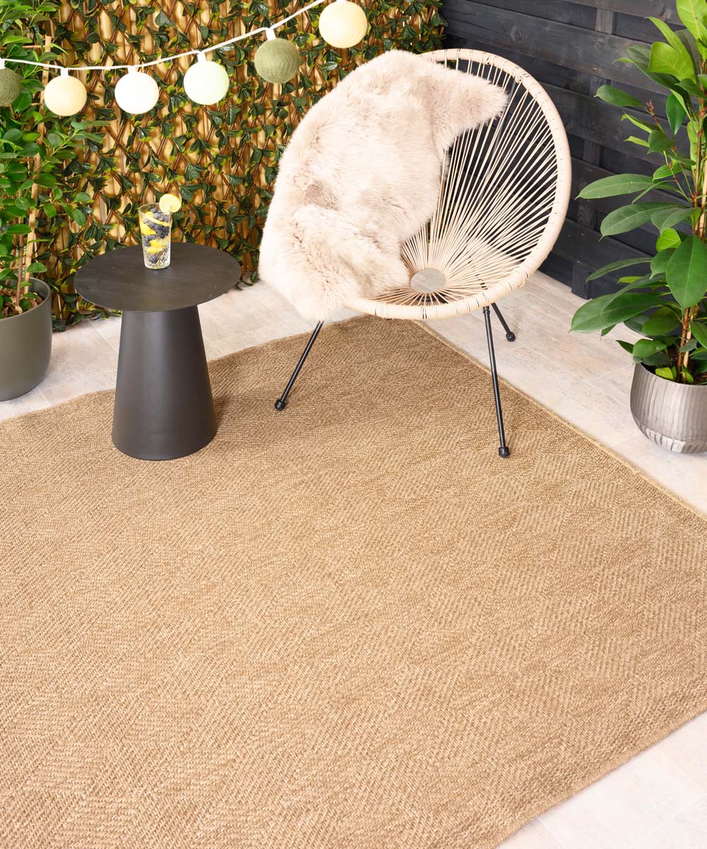Tapis d’extérieur aspect jute – bohème Jewel beige – Image 2